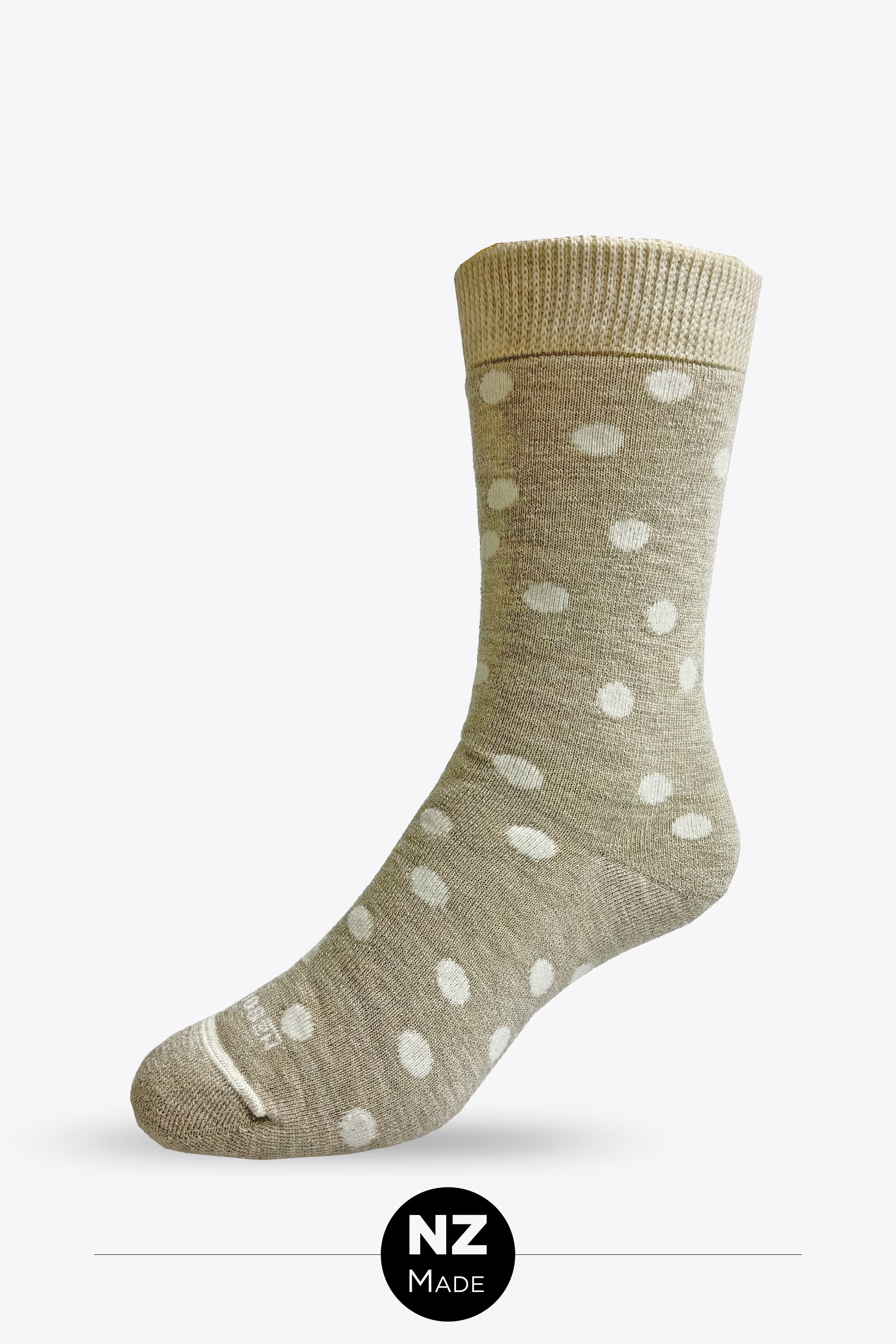 Merino Full Cushion Spot - mushroom/ white